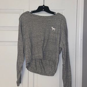 cropped PINK long sleeve tee